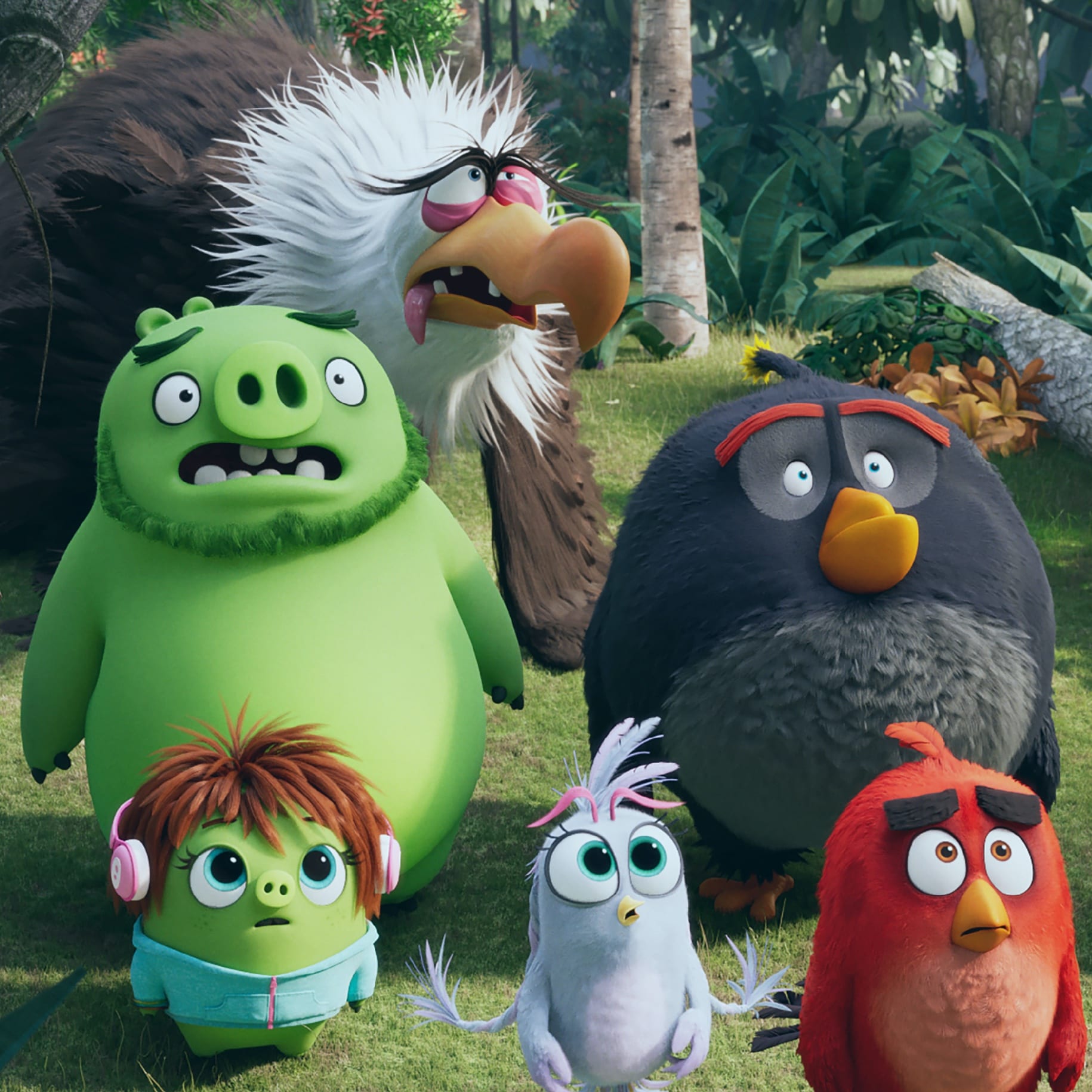 Image of main characters in Angry Birds 2 Movie to promote the fact that YOMM members can WIN tickets to see Angry Birds 2